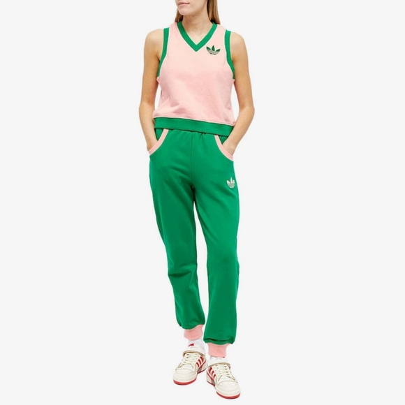 adidas Pants - ADIDAS Adicolor 70s Sweat Pant in Green Pink XS